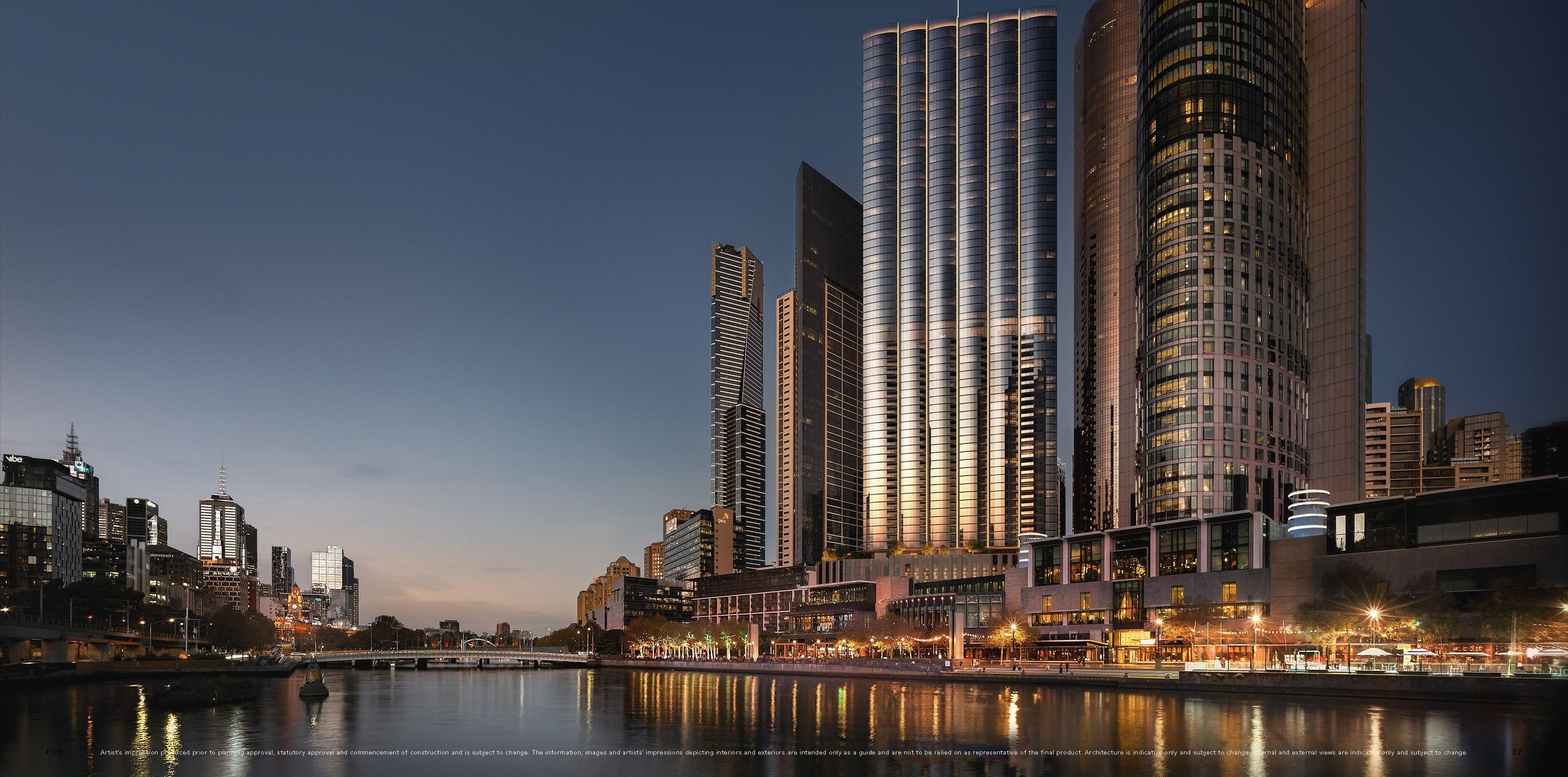 THE ONE at dusk on the Yarra
