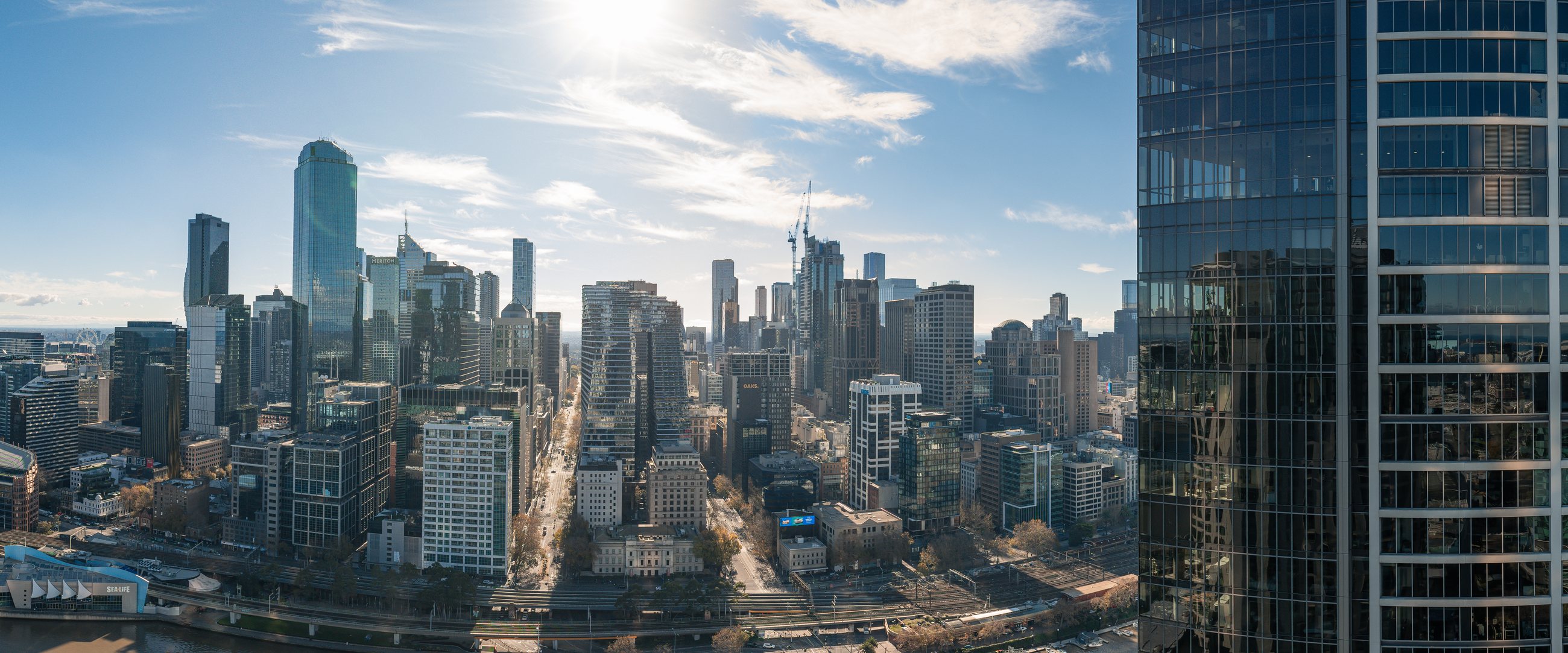 North — the Yarra and the CBD